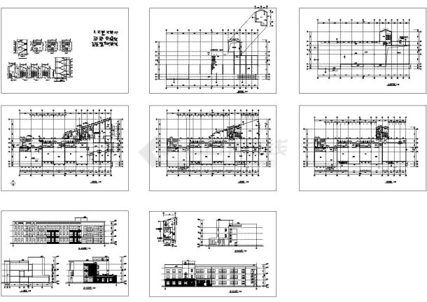 长55.8米 宽28.8米 3层幼儿园建筑施工图纸-图一