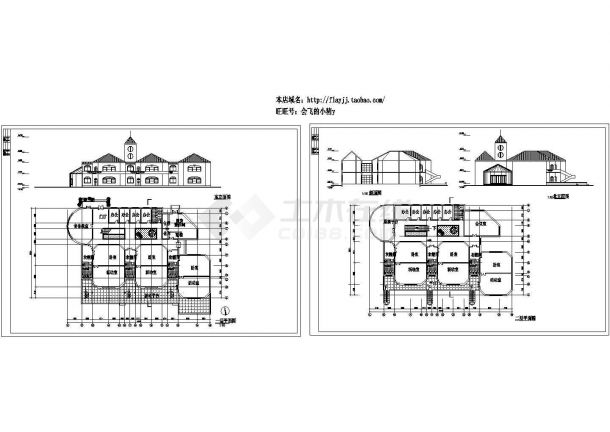 6班：长40米 宽26米 2层幼儿园建筑方案设计图纸-图一