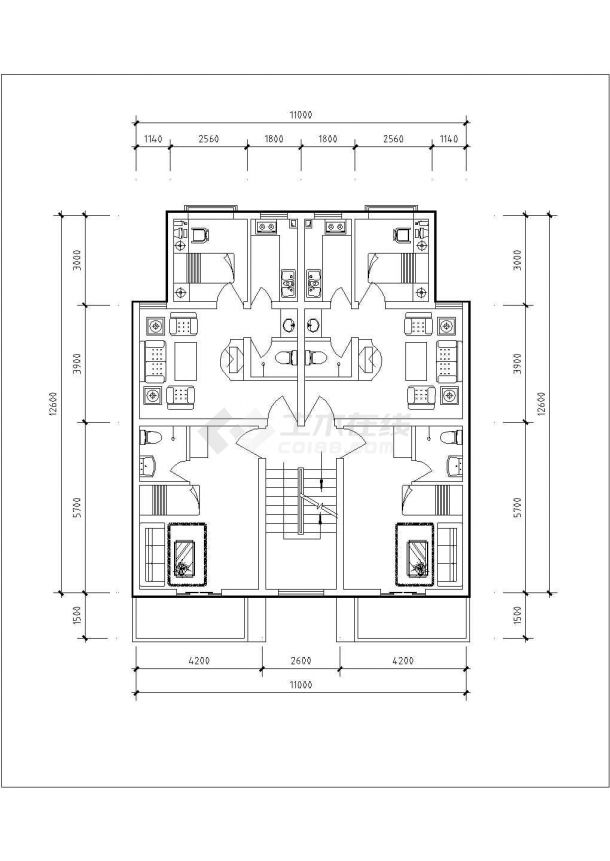 潮州市某新建小区经典热门户型设计CAD图纸（共7张）-图二