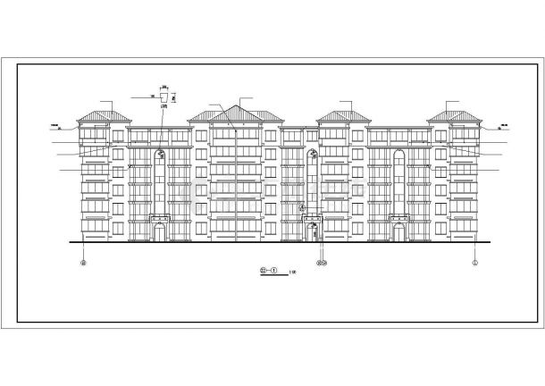南阳市某小区3100平米6层砖混结构民居住宅楼平立剖面设计CAD图纸-图一