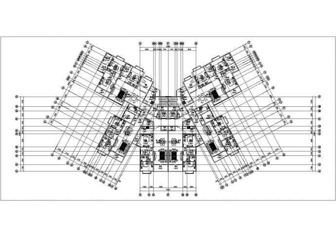 高层塔式户型建筑施工组织设计图_图1