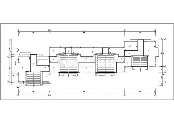 江阴市某小区6300平米7+1层框混结构住宅楼全套建筑设计CAD图纸-图一