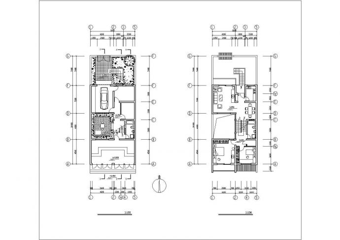 252平米3层框混结构单体别墅全套平立剖面设计CAD图纸_图1