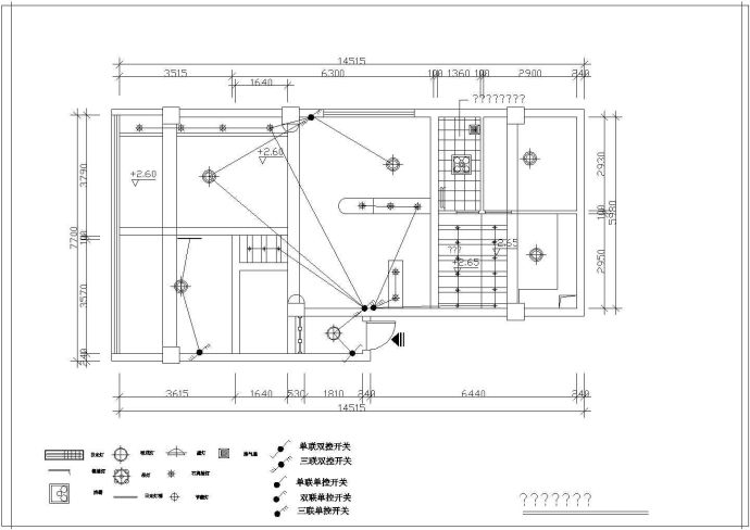 二层复式楼电气施工方案设计图_图1