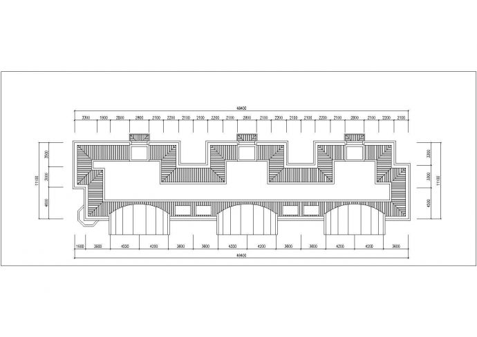 湘潭市某小区3150平米6层砖混结构民居楼平立剖面设计CAD图纸_图1