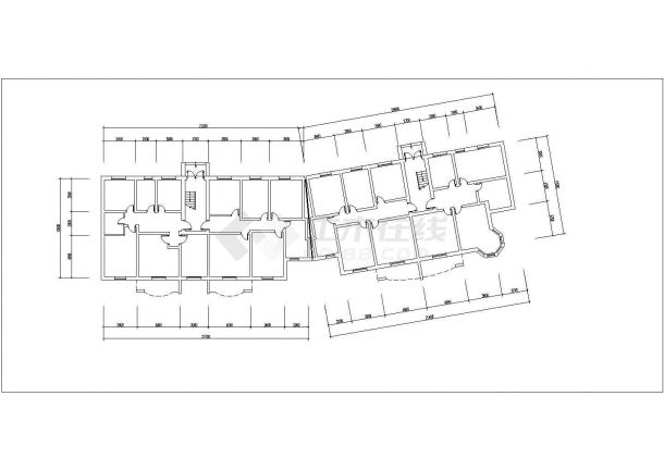 哈尔滨某小区2760平米六层混合结构住宅楼建筑设计CAD图纸-图一