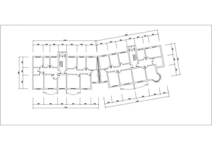 哈尔滨某小区2760平米六层混合结构住宅楼建筑设计CAD图纸_图1