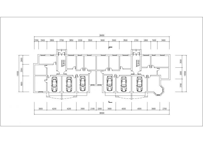 沧州市某小区2460平米6层砖混结构住宅楼平立剖面设计CAD图纸_图1