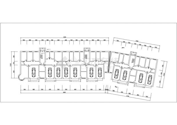 广元市某小区4690平米6层砖混结构住宅楼平立剖面设计CAD图纸-图一