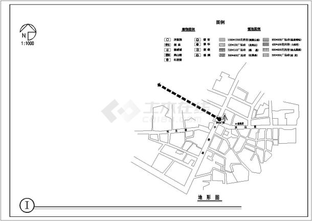 【南京】某市区美利广场全套规划施工设计图纸（含广 场 景 观 分 析 图）-图一