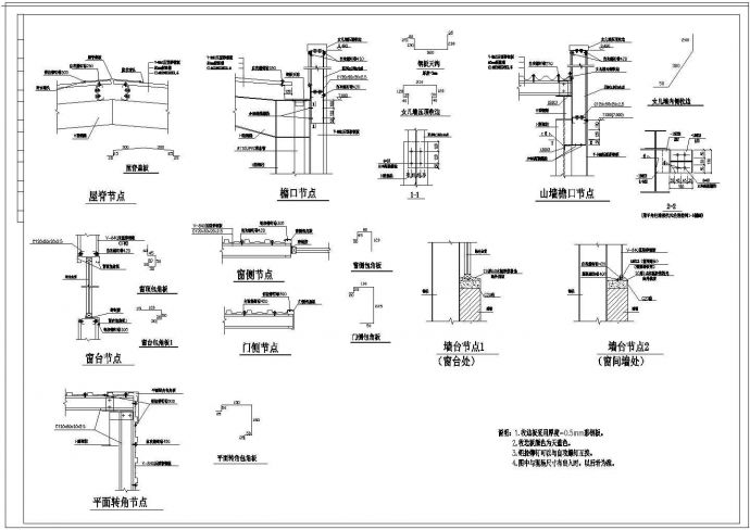 某钢结构各类节点大样cad设计施工图纸_图1