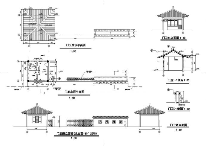 某市太湖古建筑施工CAD设计图纸_图1