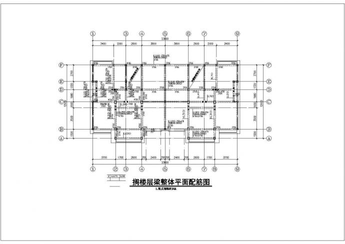 某现代化村镇310平米3层砖混结构乡村住宅楼建筑结构设计CAD图纸_图1