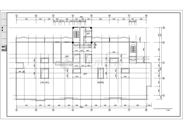 常州市某小区临街8500平米11层框架商住楼建筑设计CAD图纸（1-2层商用）-图一