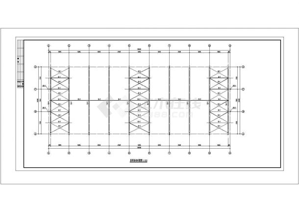 厂房设计_钢结构厂房（10t吊车）结构图纸cad-图一