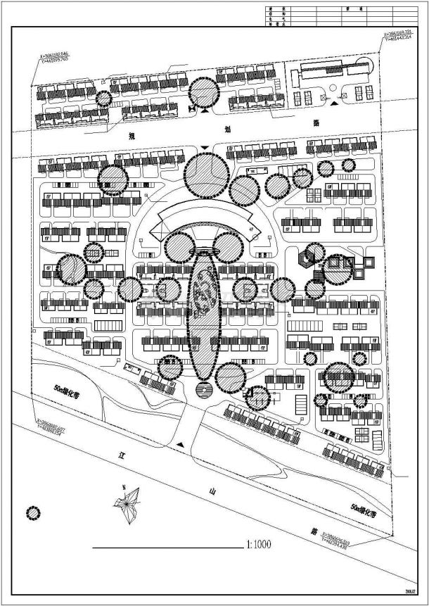 【南通】某高层商住楼小区全部规划设计cad图（含总平面图）-图二