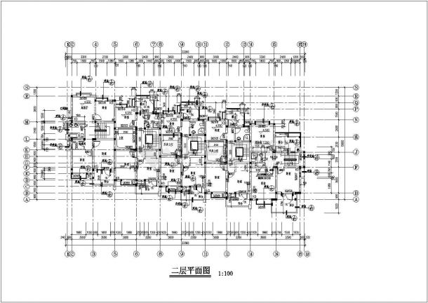 郑州某小区1800平米3层砖混结构住宅楼全套建筑设计CAD图纸-图一