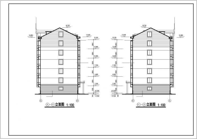 大连市平安苑小区3200平米6层砖混结构住宅楼建筑设计CAD图纸_图1