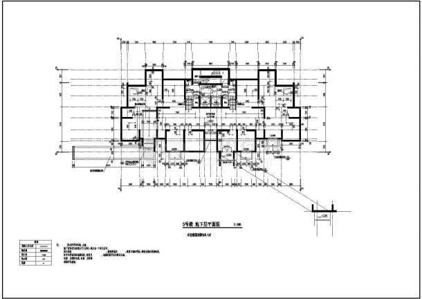 某小区五号楼26层带跃层高层住宅楼建筑工程设计cad图（含排水说明）-图一