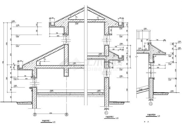 某市多栋高档别墅建筑施工参考详图-图一