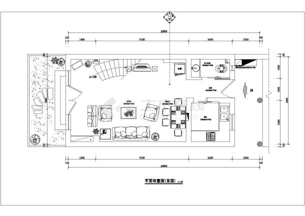 详细小别墅室内装修设计方案cad施工图-图二