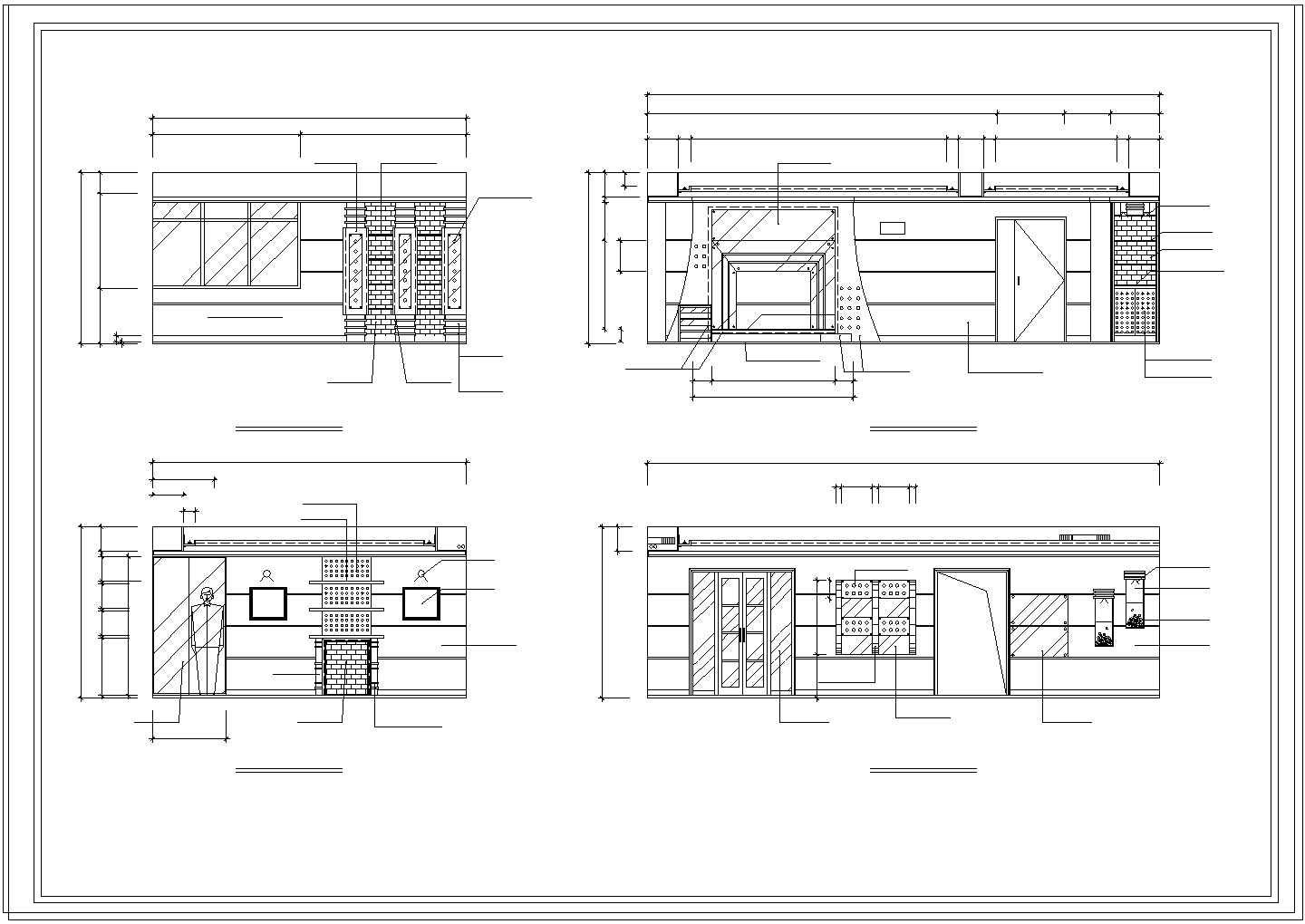 小高层样板房户型室内装修cad平面设计施工图