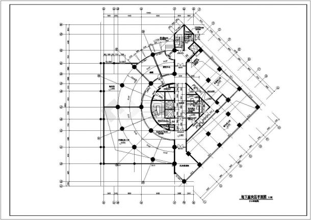 某三十二层剪力墙结构星级大酒店设计cad建筑方案图（标注详细）-图二
