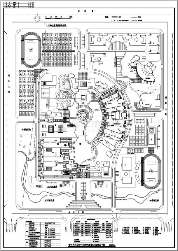 黄河水院新校区总平面图CAD-图一