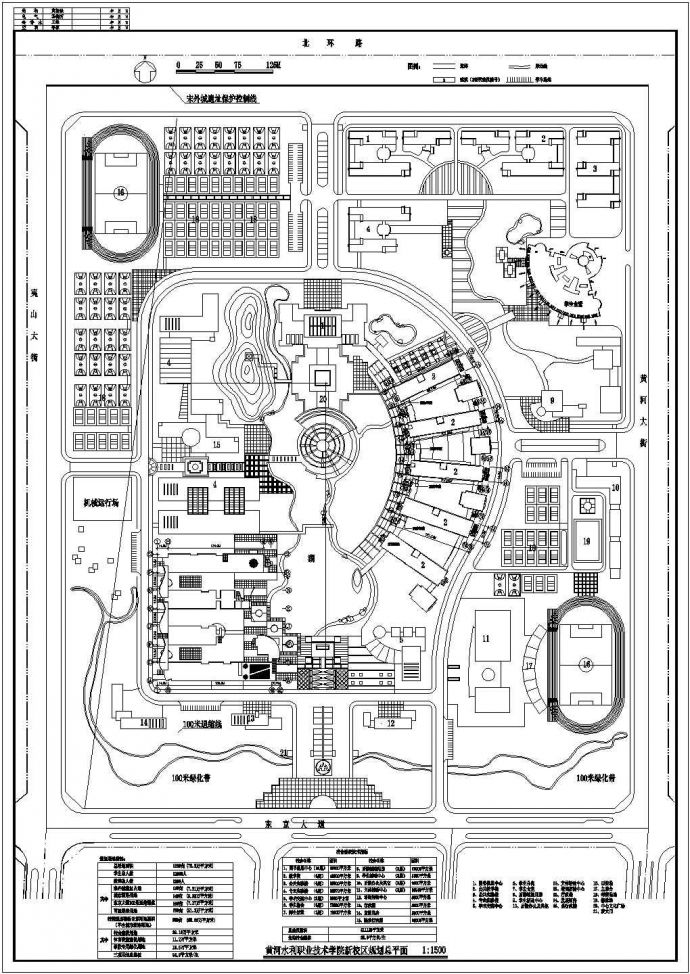 黄河水院新校区总平面图CAD_图1