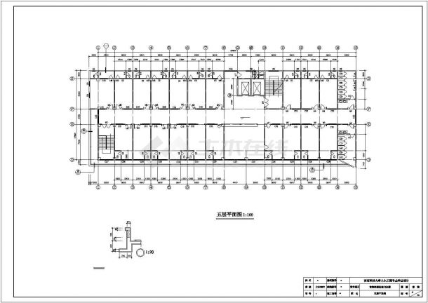青岛市某儿童医院6200平米5层框架结构门诊楼建筑设计CAD图纸-图一