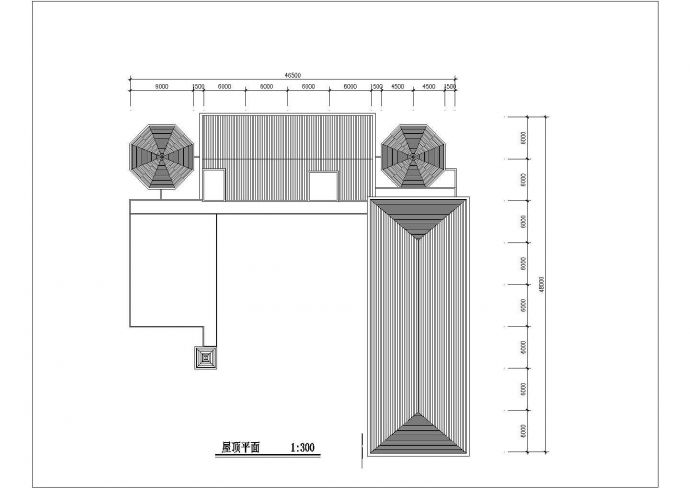 宿迁市馨茗嘉苑小区幼儿园2300平米3层教学楼平立剖面设计CAD图纸_图1