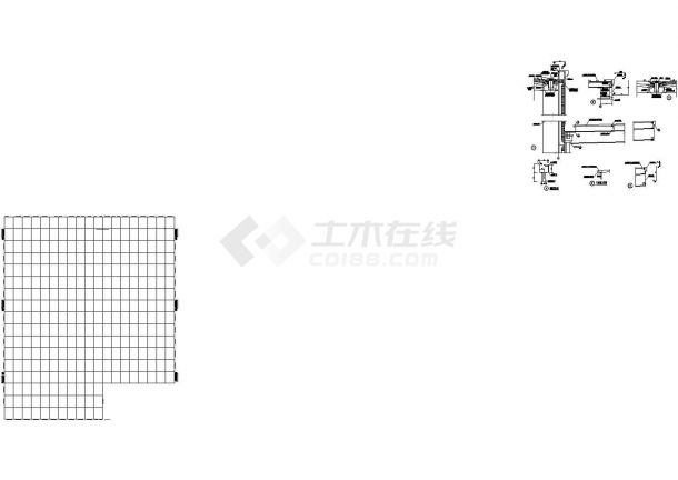 焊装车间屋面排水设施节点CAD施工图设计-图一