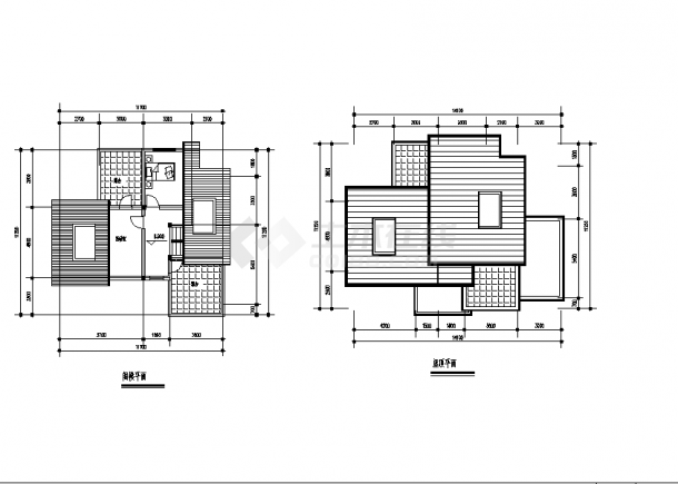 几套新小户型别墅住宅楼建筑设计施工cad图纸（含说明）-图二