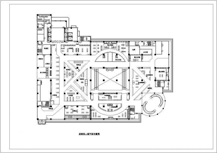 某商场二层平面布置设计CAD图_图1