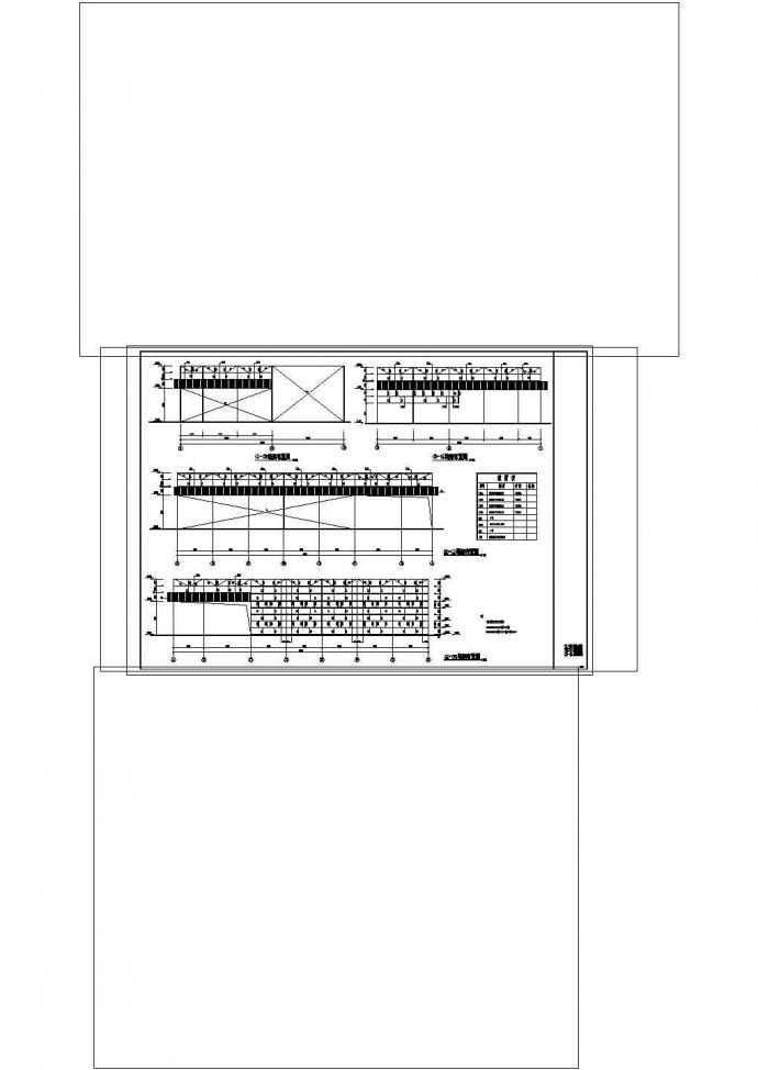 钢结构门式刚架结构(局部2层)4S店结构施工cad图纸设计_图1