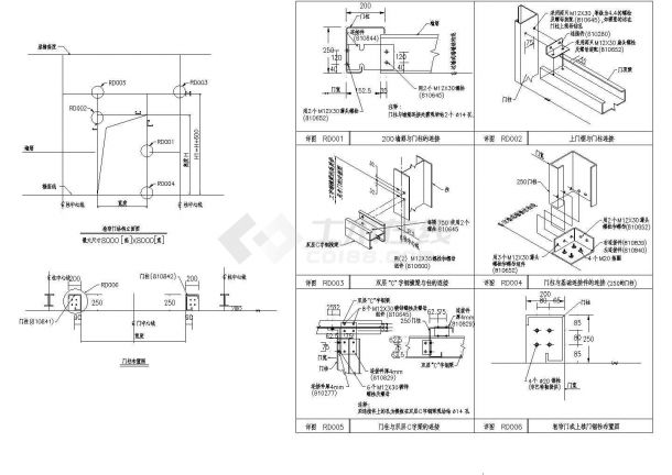 卷帘门或上推门结构详图CAD施工图设计-图一