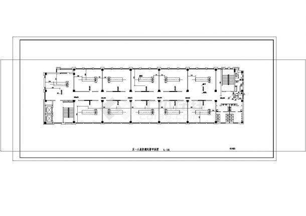 福州市福新路某12层培训中心空调系统全套设计CAD图纸-图二