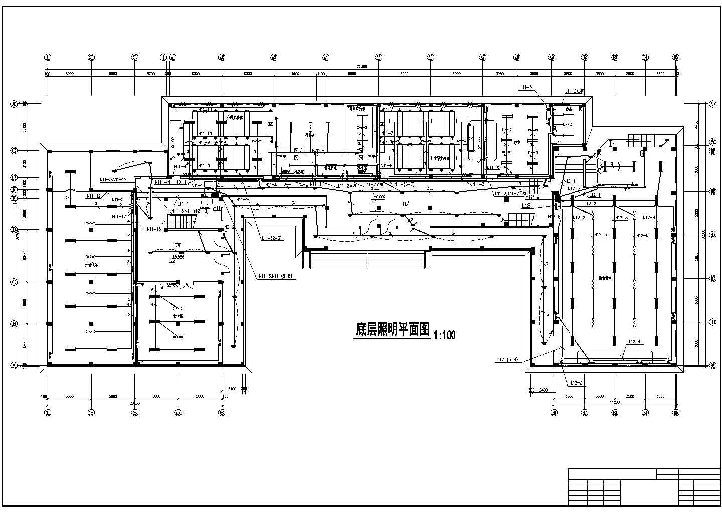 某实验楼CAD电气平面图