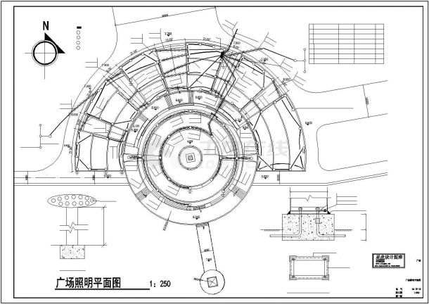 某小区电气总图-东方明珠广场景观照明电气设计CAD平面图大样图施工图纸-图一