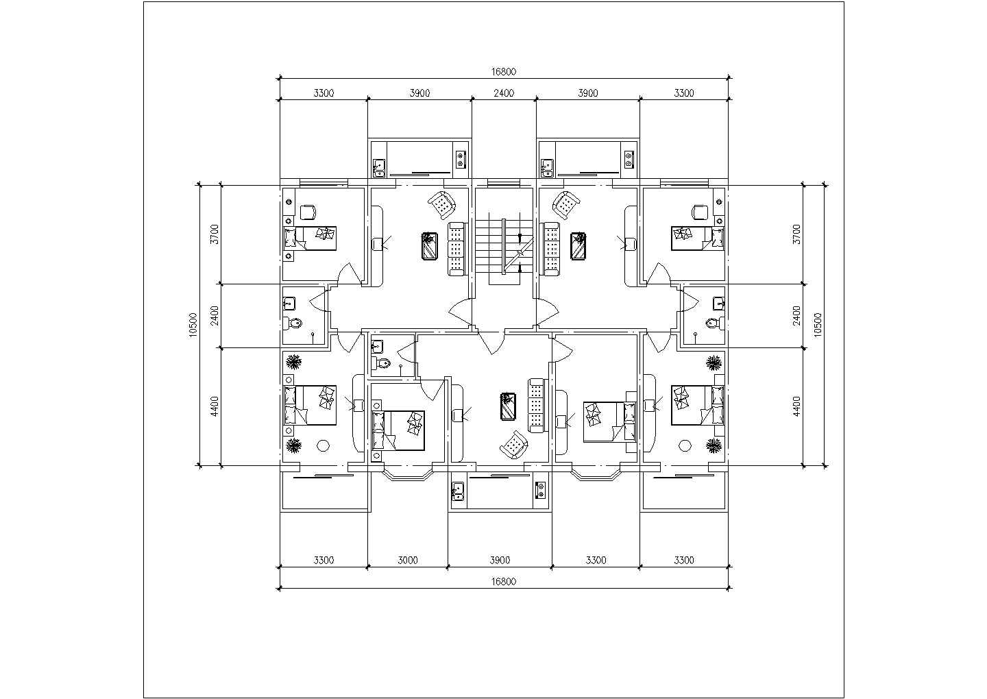 衡阳市某新建小区60-140平米的平面户型设计CAD图纸（共46张）