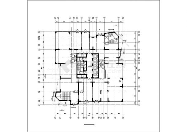 某大型32层框剪结构商住公寓楼平立面设计CAD图纸（1-2层商用）-图一