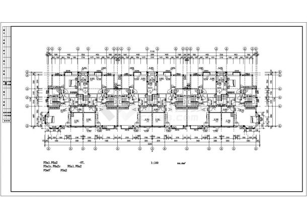 2900平米4+1层框混结构住宅楼全套建筑设计CAD图纸（含户型图）-图二