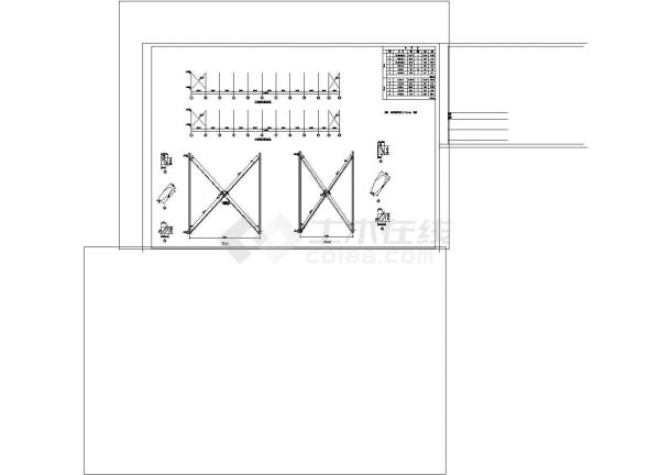 厂房设计_16米跨门式刚架结构厂房结施CAD图纸设计-图一