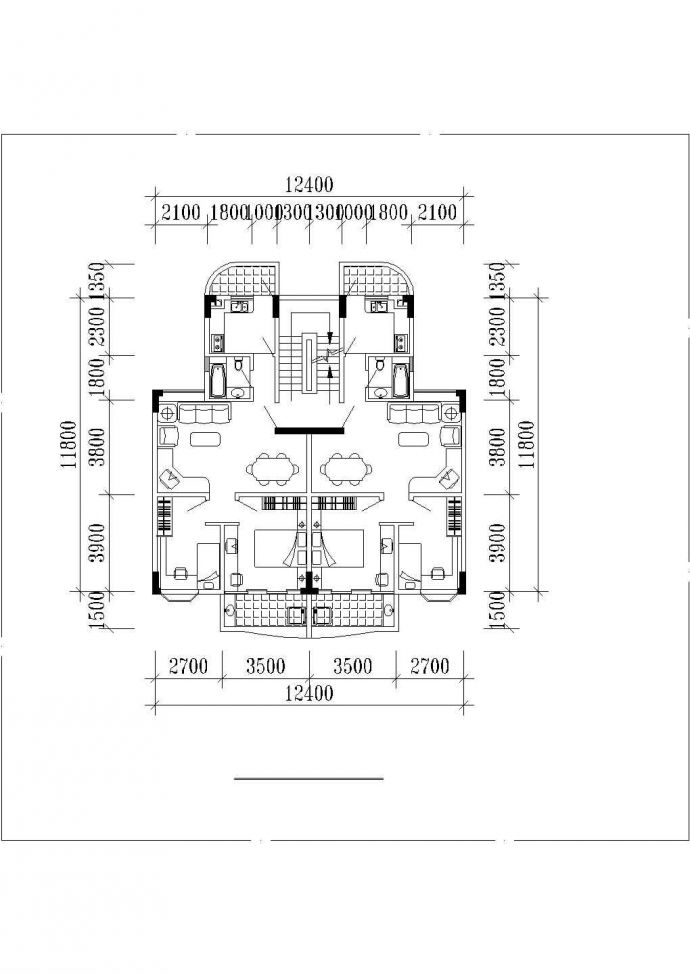大连市某新建小区平面户型设计参考规划CAD图纸（共10张）_图1