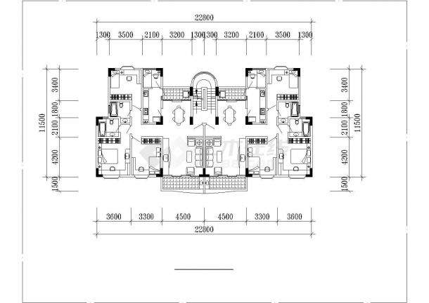 大连市某新建小区平面户型设计参考规划CAD图纸（共10张）-图二
