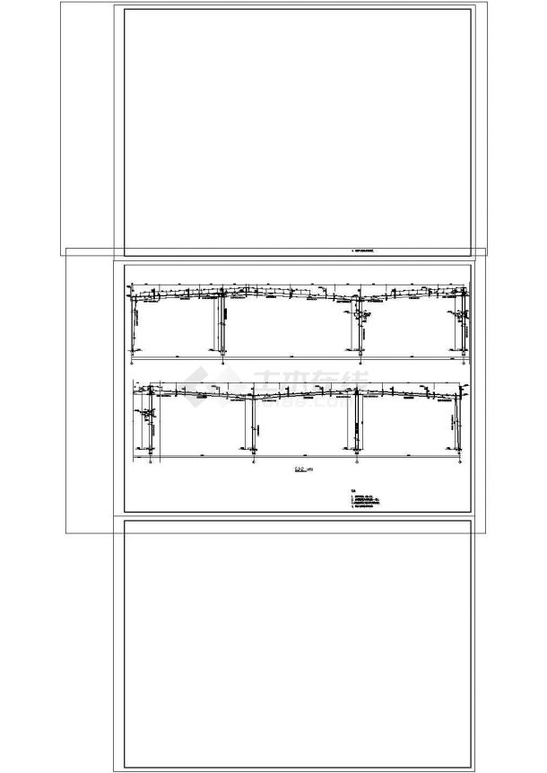 厂房设计_111.9x72m带吊车带夹层钢结构厂房结施CAD图纸设计-图二