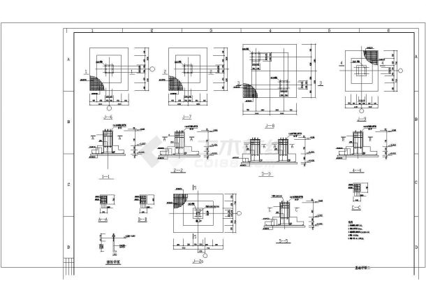厂房设计_多跨钢结构厂房带附楼结施CAD图纸设计-图一