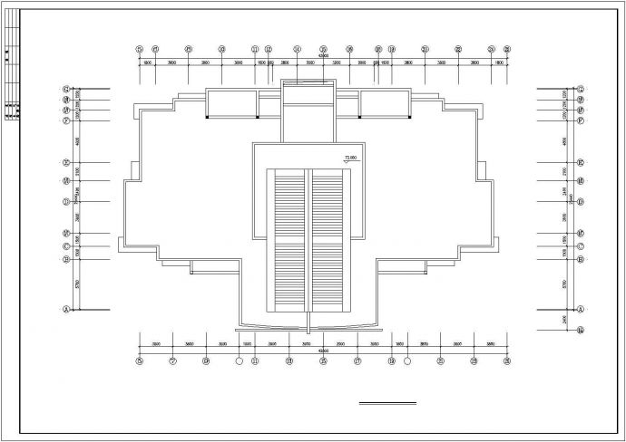 1.8万平米24层框剪结构底商住宅楼平立面设计CAD图纸（1-2层商用）_图1