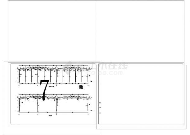 厂房设计_钢框架结构单层厂房结施CAD图纸-图二