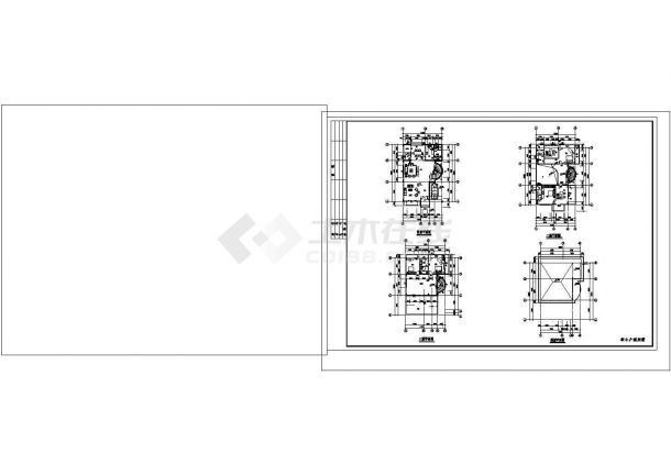 3层别墅cad建筑图纸设计-图二